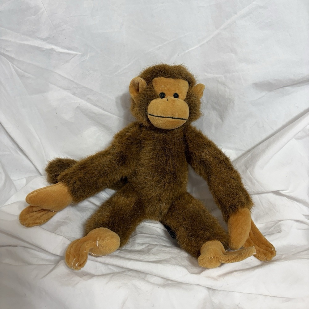 Boyds Bears J.B. Bean Monkey Plush Vintage Jointed Blue Tag Stuffed Animal 1980s